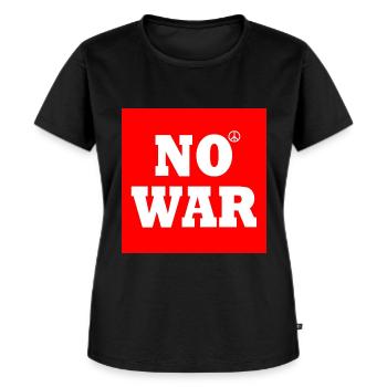 No war - Women's Premium Organic T-shirt - black - Front - Selfina (174cm)