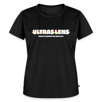 Ultras Lens - T-shirt Premium bio Femme - noir - Devant - Selfina (174cm)