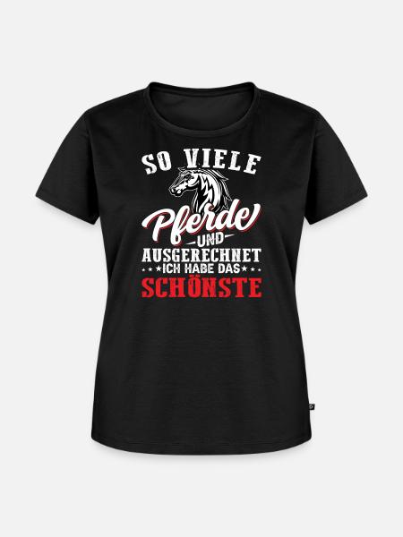 schönstes Pferd - Frauen Premium Bio T-Shirt - Schwarz