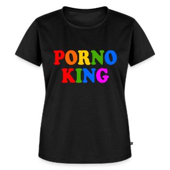 Porno king - Women's Premium Organic T-shirt - black - Front - Selfina (174cm)
