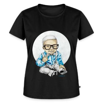 Naughty Boy - Women's Premium Organic T-shirt - black - Front - Selfina (174cm)