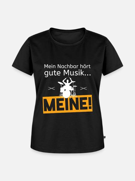 Schlagzeug - gute Musik - Frauen Premium Bio T-Shirt - Schwarz