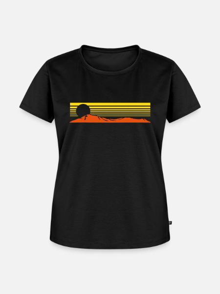 sunset hills - Frauen Premium Bio T-Shirt - Schwarz