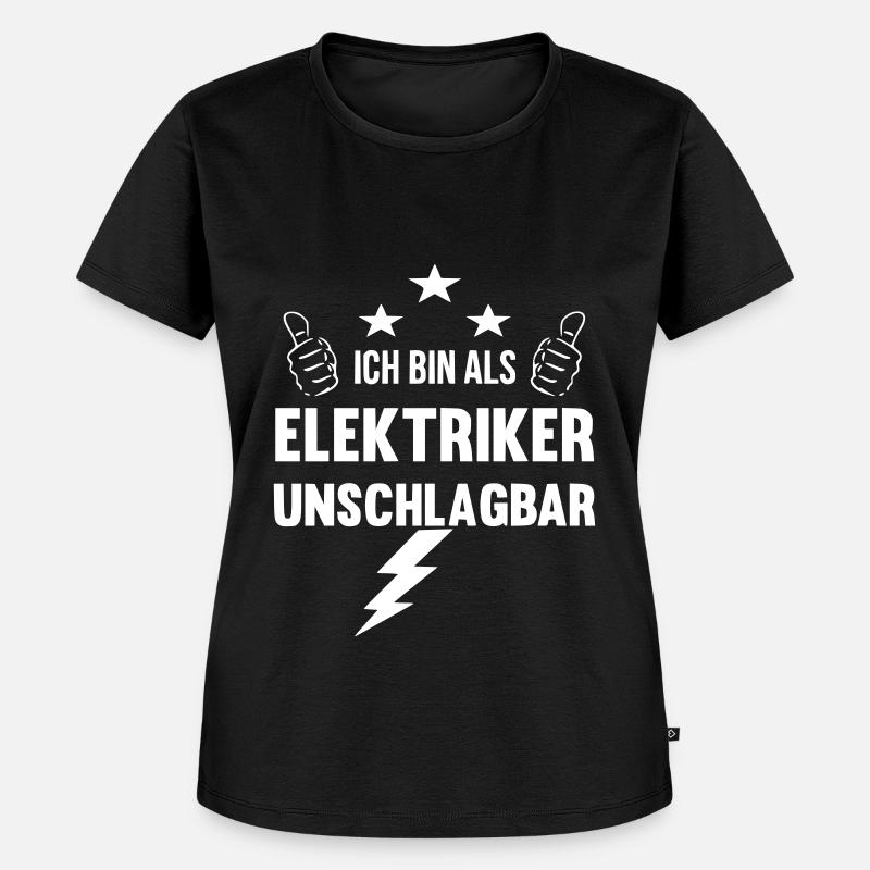 Ich bin als Elektriker unschlagbar - Frauen Premium Bio T-Shirt - Schwarz