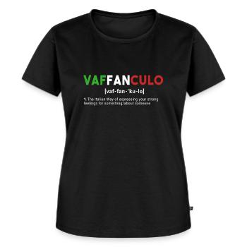 Italy vacation travel Vaffanculo dictionary - Women's Premium Organic T-shirt - black - Front - Selfina (174cm)