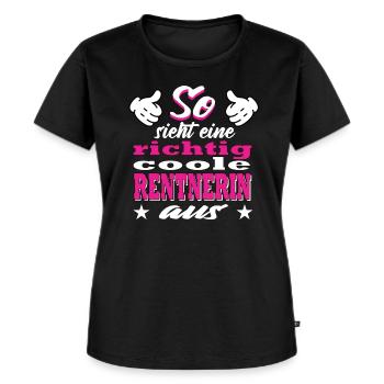 So sieht eine richtig coole Rentnerin aus - 2020 - Frauen Premium Bio T-Shirt - Schwarz - Vorne - Selfina (174cm)