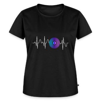 Vinyl record - Women's Premium Organic T-shirt - black - Front - Selfina (174cm)