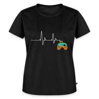 Spiel - Frauen Premium Bio T-Shirt - Schwarz - Vorne - Selfina (174cm)