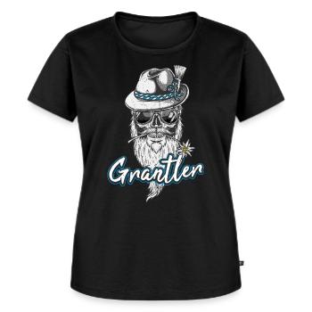 Grantler Grantln Bayern Tracht Grantla - Frauen Premium Bio T-Shirt - Schwarz - Vorne - Selfina (174cm)