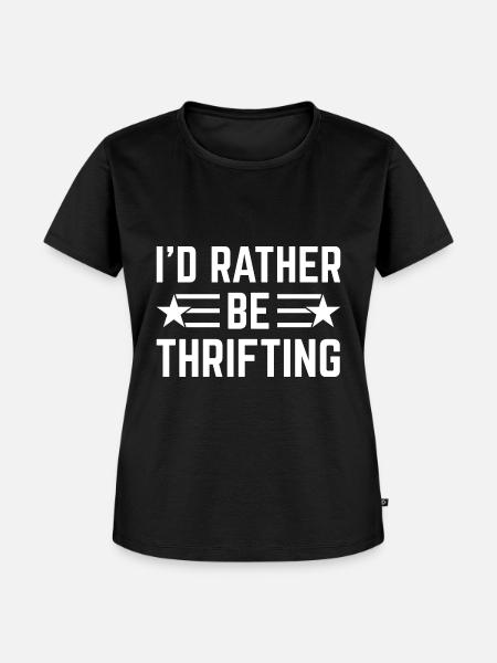 Gebrauchtwaren Second Hand Flohmarkt - Frauen Premium Bio T-Shirt - Schwarz