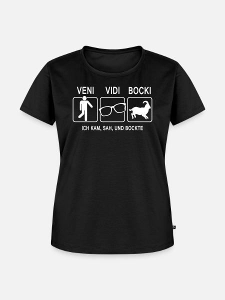 Steinbock - Frauen Premium Bio T-Shirt - Schwarz