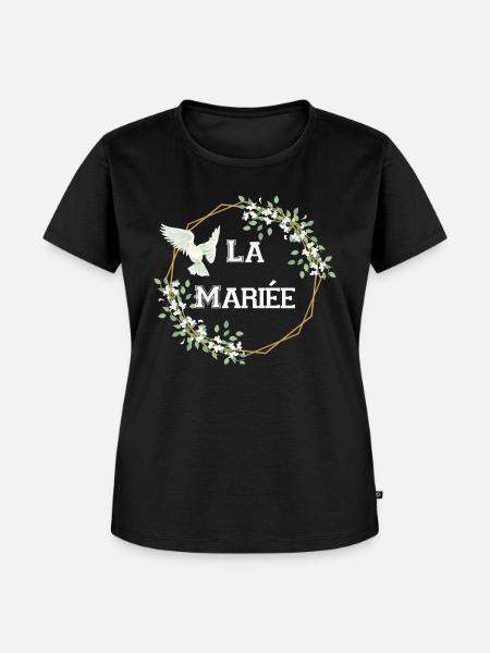 evjf couronne fleur - T-shirt Premium bio Femme - noir