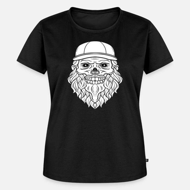Skull Skull Beard Evil Style Beard Cool - Women's Premium Organic T-shirt - black