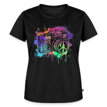 Kamera - Frauen Premium Bio T-Shirt - Schwarz - Vorne - Selfina (174cm)