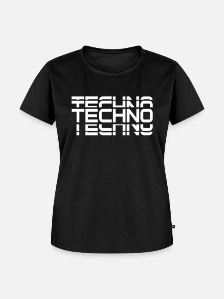 Techno Techno Techno - Frauen Premium Bio T-Shirt - Schwarz