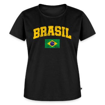 Brasilien - Frauen Premium Bio T-Shirt - Schwarz - Vorne - Selfina (174cm)