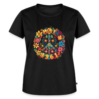 Flower Power Hippie Birthday - May 1961 - Women's Premium Organic T-shirt - black - Front - Selfina (174cm)