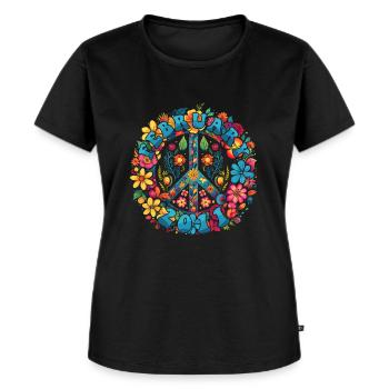 Flower Power Hippie Birthday - February 2011 - Women's Premium Organic T-shirt - black - Front - Selfina (174cm)