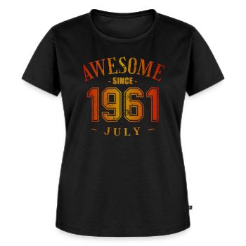 July 1961 - Birthday in July Awesome - Women's Premium Organic T-shirt - black - Front - Selfina (174cm)