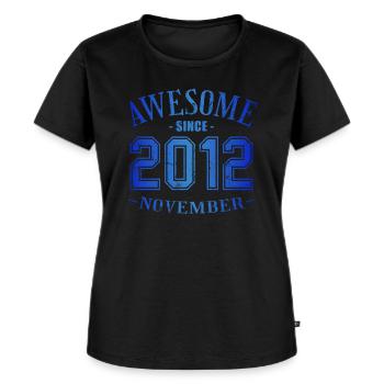 November 2012 - Birthday in November Awesome - Women's Premium Organic T-shirt - black - Front - Selfina (174cm)