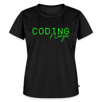Code Coding Ninja - Women's Premium Organic T-shirt - black - Front - Selfina (174cm)