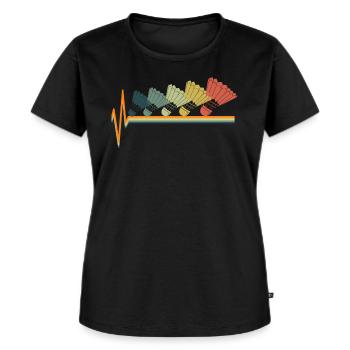 BADMINTON - Frauen Premium Bio T-Shirt - Schwarz - Vorne - Selfina (174cm)