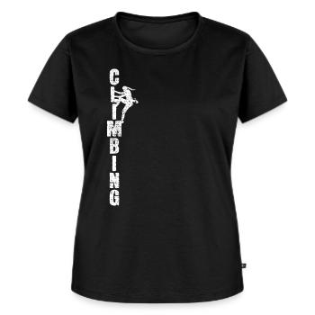Klettern - Frauen Premium Bio T-Shirt - Schwarz - Vorne - Selfina (174cm)