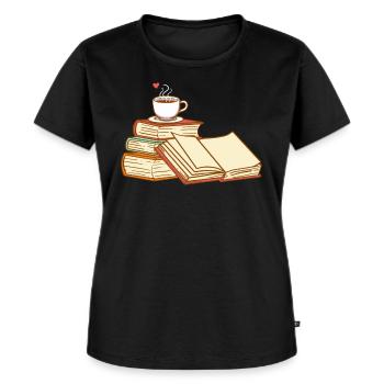 topo di biblioteca - Maglietta ecologica premium da donna - nero - Fronte - Selfina (174cm)