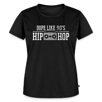 Hip Hop Hip Hop Hip Hop - Frauen Premium Bio T-Shirt - Schwarz - Vorne - Selfina (174cm)