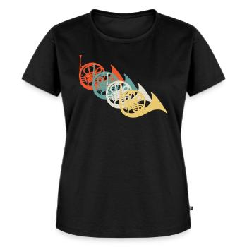 corne - T-shirt Premium bio Femme - noir - Devant - Selfina (174cm)