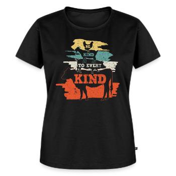 Vegan vegetarian vegan - Women's Premium Organic T-shirt - black - Front - Selfina (174cm)