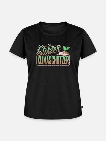 Stolzer Klimaschützer - Frauen Premium Bio T-Shirt - Schwarz