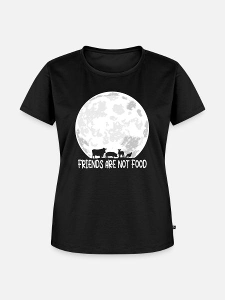 Vegetarisch Vegan Vegetarier Geschenk - Frauen Premium Bio T-Shirt - Schwarz