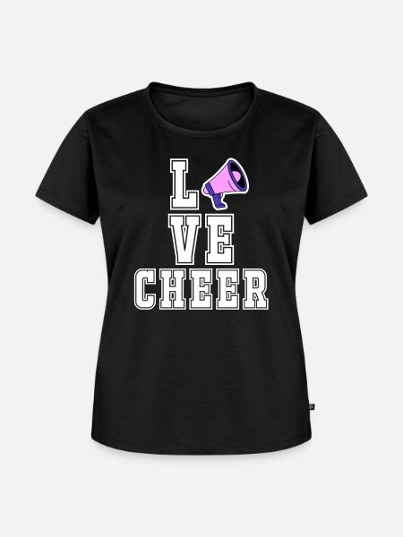 Liebes-Beifall Cheerleader-Mädchen-Megaphon - Frauen Premium Bio T-Shirt - Schwarz