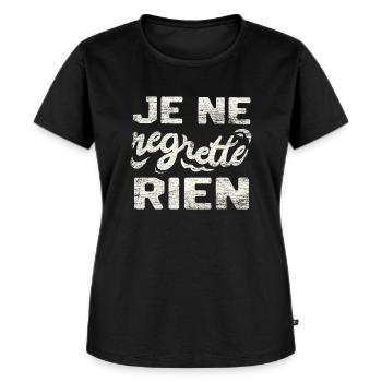 Frankreich Französisch - Frauen Premium Bio T-Shirt - Schwarz - Vorne - Selfina (174cm)