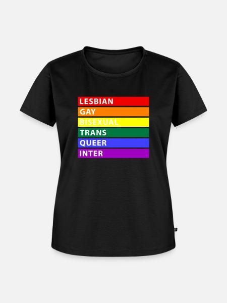 LGBTQI Regenbogen - Frauen Premium Bio T-Shirt - Schwarz