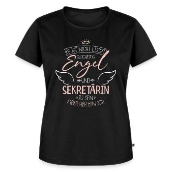 Sekretärin - Frauen Premium Bio T-Shirt - Schwarz - Vorne - Selfina (174cm)