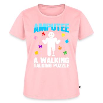 Amputierter Gehender Sprechender - Frauen Premium Bio T-Shirt - Rosa - Vorne - AI Model Female 172 dark (172cm)
