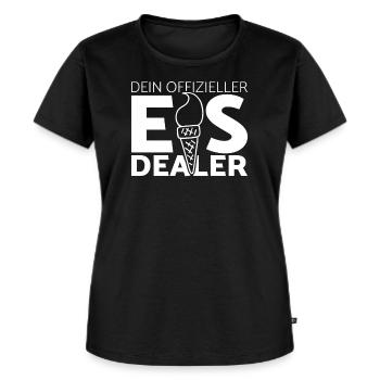 Eisverkäufer und Eisverkäuferin - Frauen Premium Bio T-Shirt - Schwarz - Vorne - Selfina (174cm)