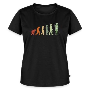EVOLUTION bagpipe music bagpiper shirt - Women's Premium Organic T-shirt - black - Front - Selfina (174cm)
