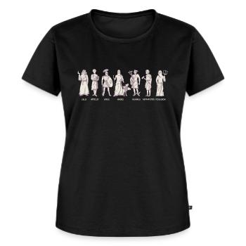 Griechenland Athen GRIECHISCHE GÖTTER Städtereise - Frauen Premium Bio T-Shirt - Schwarz - Vorne - Selfina (174cm)