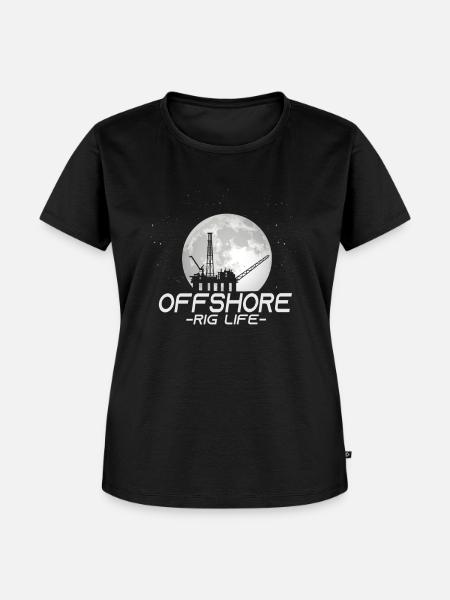 Off Shore Rig Life - Frauen Premium Bio T-Shirt - Schwarz