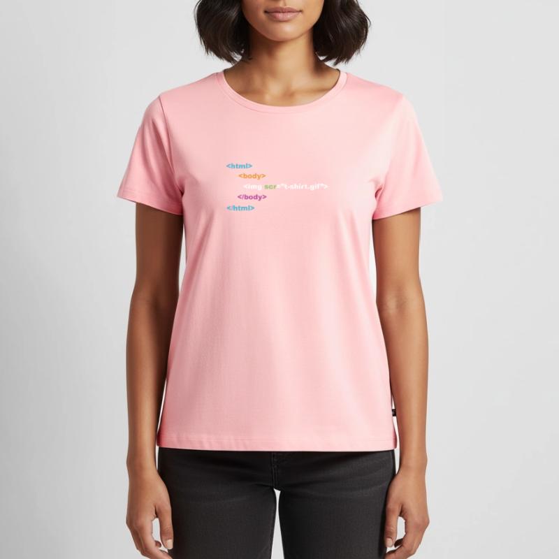 programmeur html ordinateur nerd T-shirt Premium bio Femme