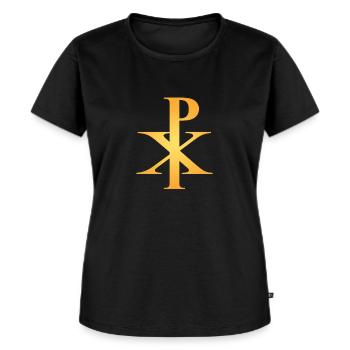 Pax Christi Religion Gott Jesus Christus Gebet - Frauen Premium Bio T-Shirt - Schwarz - Vorne - Selfina (174cm)