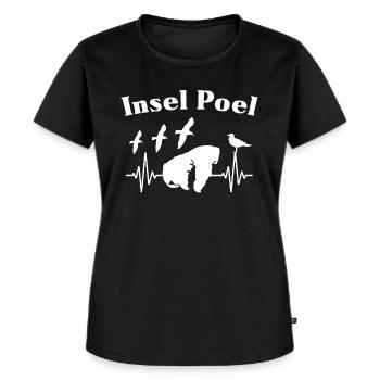 Poel EKG Ostsee Urlaub - Frauen Premium Bio T-Shirt - Schwarz - Vorne - Selfina (174cm)