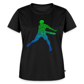 Discgolf Scheibe Disc Golf Sport Discgolfer Jungen - Frauen Premium Bio T-Shirt - Schwarz - Vorne - Selfina (174cm)
