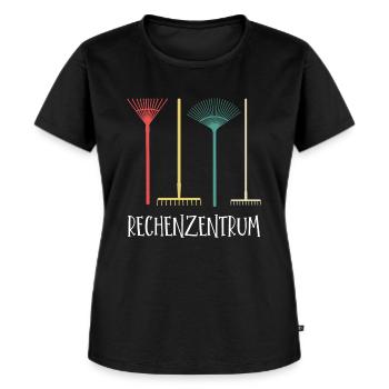 Rechenzentrum Garten Gärtner Blumen - Frauen Premium Bio T-Shirt - Schwarz - Vorne - Selfina (174cm)