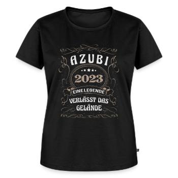Ausbildung 2023 Abschluss Auszubildende Legende - Frauen Premium Bio T-Shirt - Schwarz - Vorne - Selfina (174cm)