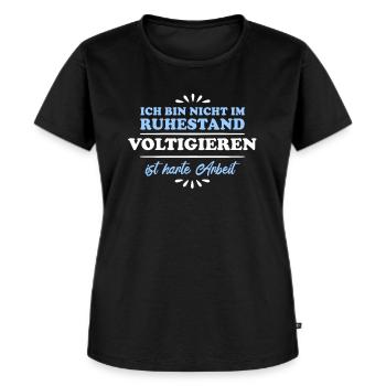 Ruhestand Rentner Pensioner Voltigierer - Frauen Premium Bio T-Shirt - Schwarz - Vorne - Selfina (174cm)
