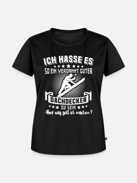 Dachdecker Dachdecken - Frauen Premium Bio T-Shirt - Schwarz